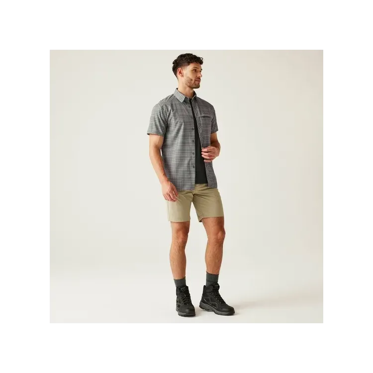 REGATTA CAMISA TRAVEL PACKAWAY GRIS HOMBRE DELANTERA,ARISTARUN