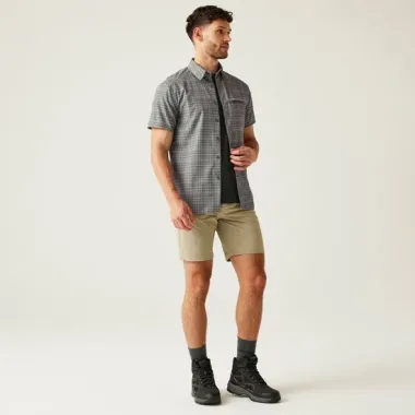 REGATTA CAMISA TRAVEL PACKAWAY GRIS HOMBRE DELANTERA,ARISTARUN