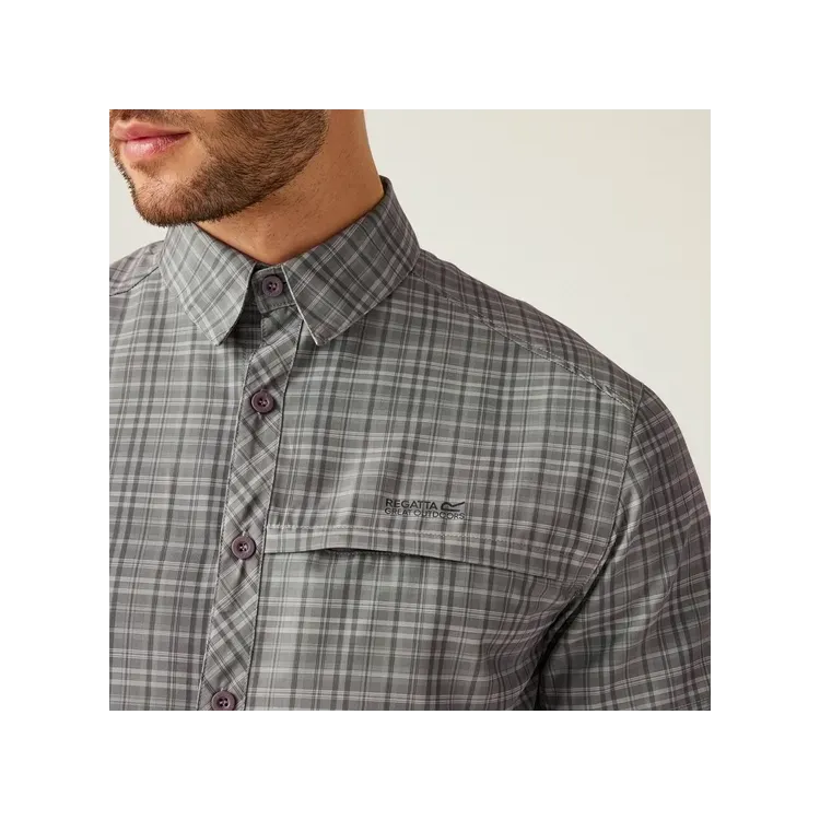 REGATTA CAMISA TRAVEL PACKAWAY GRIS HOMBRE PECHO,ARISTARUN