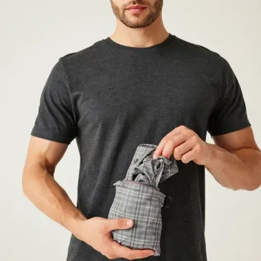 REGATTA CAMISA TRAVEL PACKAWAY GRIS HOMBRE PLIEGUE,ARISTARUN