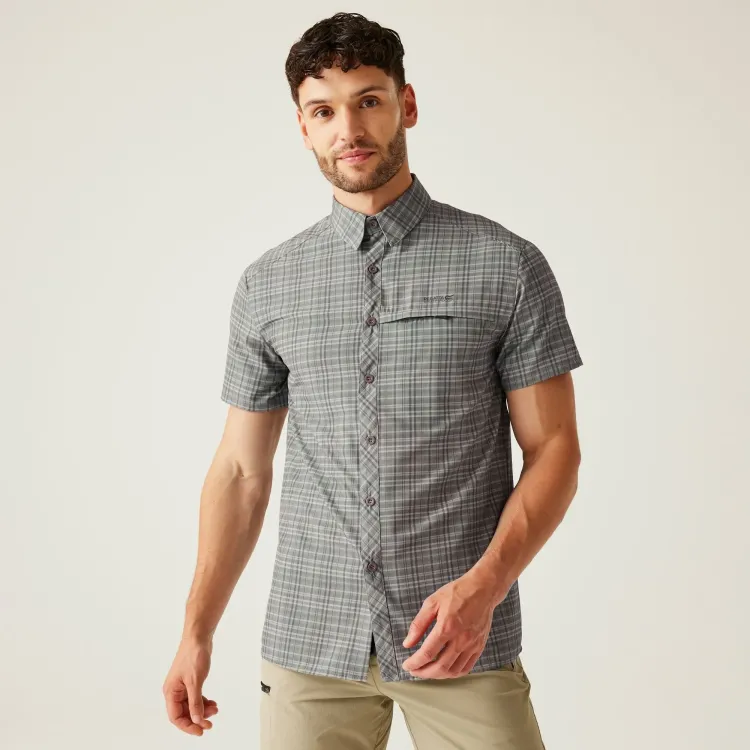 REGATTA CAMISA TRAVEL PACKAWAY GRIS HOMBRE PORTADA,ARISTARUN
