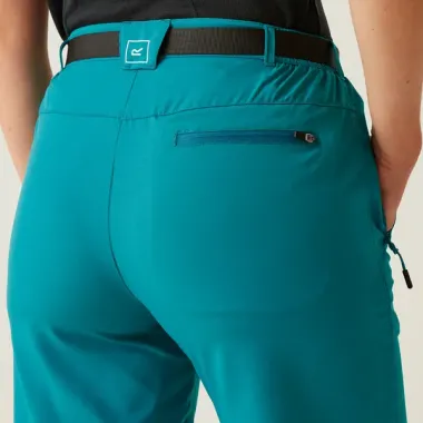 REGATTA PANTALON CORTO DE SEDNERISMO XERT MUJER TURQUESA TRASERA,ARISTARUN