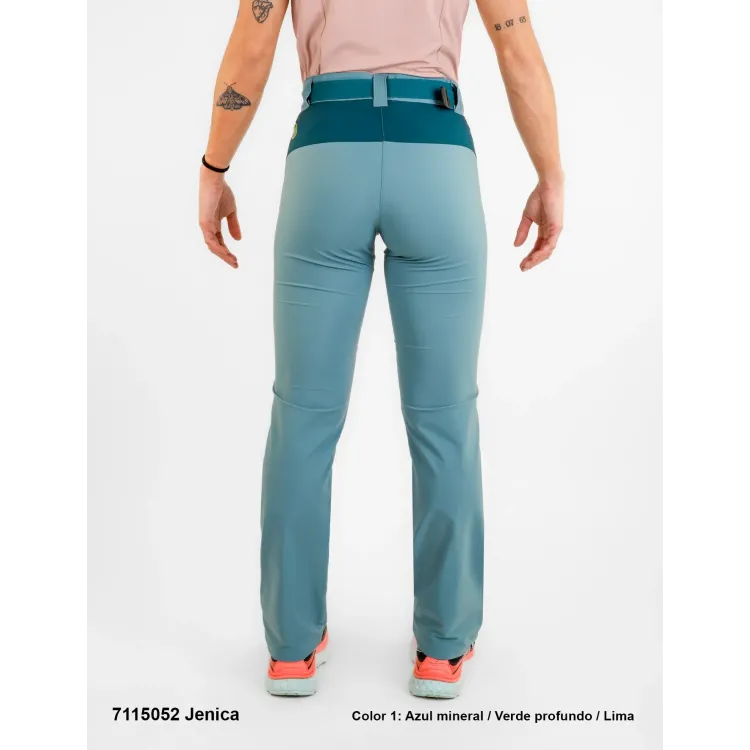 SPHERE PRO JENICA PANTALÓN LARGO MUJER AZUL-VERDE, ARISTARUN