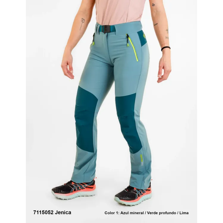 SPHERE PRO JENICA PANTALÓN LARGO MUJER AZUL-VERDE, ARISTARUN