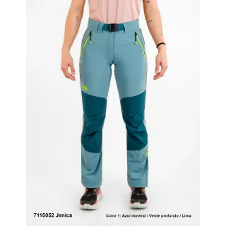 SPHERE PRO JENICA PANTALÓN LARGO MUJER AZUL-VERDE, ARISTARUN