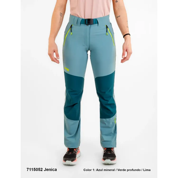 SPHERE PRO JENICA PANTALÓN LARGO MUJER AZUL-VERDE, ARISTARUN