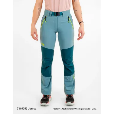 SPHERE PRO JENICA PANTALÓN LARGO MUJER AZUL-VERDE, ARISTARUN