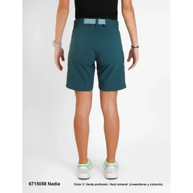 SPHERE PRO PANTALÓN CORTO NADIA VERDE MUJER TRASERA,ARISTARUN