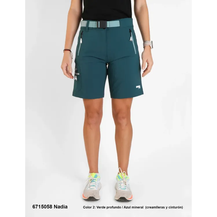 SPHERE PRO PANTALÓN CORTO NADIA VERDE MUJER PORTADA,ARISTARUN