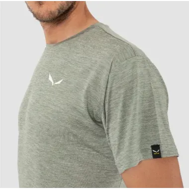 SALEWA CAMISETA DE MANGA CORTA PUEZ MELANGE DRY VERDE HOMBRE PECHO,ARISTARUN