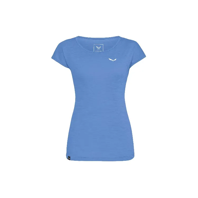SALEWA CAMISETA DE MANGA CORTA PUEZ MELANGE AZUL MUJER PORTADA,ARISTARUN
