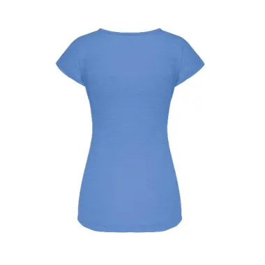 SALEWA CAMISETA DE MANGA CORTA PUEZ MELANGE AZUL MUJER TRASERA,ARISTARUN