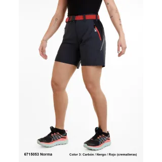 SPHERE PRO PANTALÓN CORTO NORMA NEGRO ROJO MUJER PORTADA,ARISTARUN
