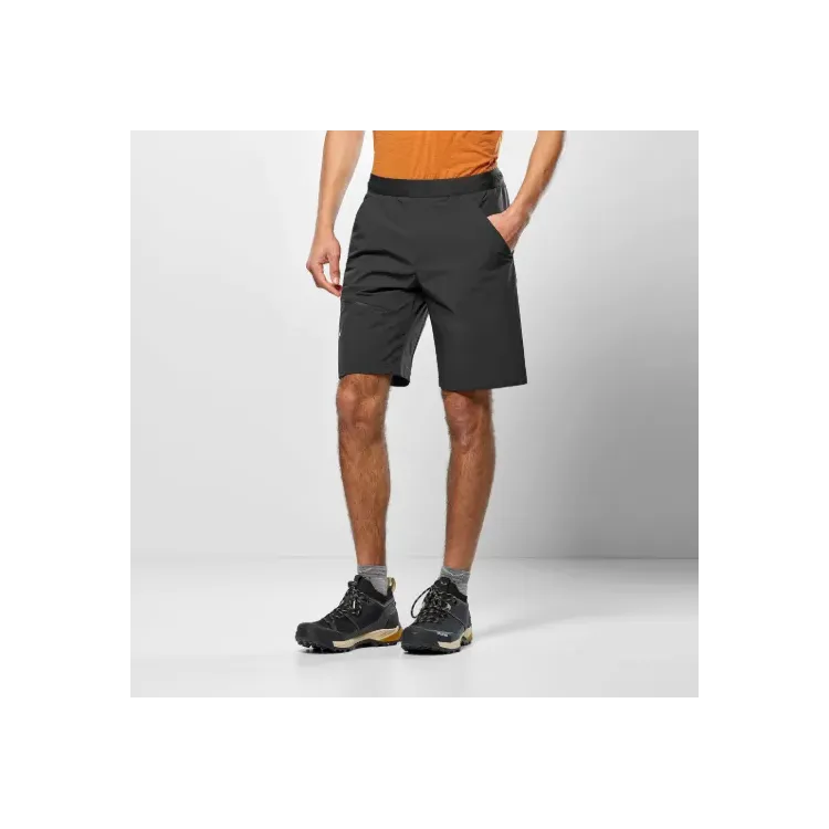 SALEWA PUEZ 4 PANTALÓN CORTO SENDERISMO HOMBRE NEGRO VISTA DELANTERA,ARISTARUN