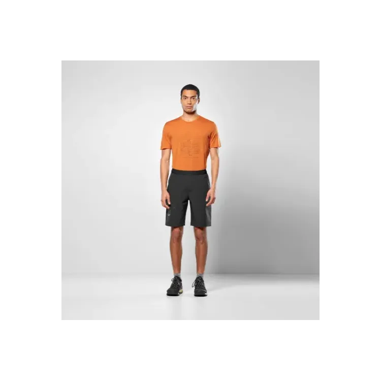 SALEWA PUEZ 4 PANTALÓN CORTO SENDERISMO HOMBRE NEGRO VISTA DELANTERA 2,ARISTARUN