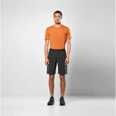 SALEWA PUEZ 4 PANTALÓN CORTO SENDERISMO HOMBRE NEGRO VISTA DELANTERA 2,ARISTARUN