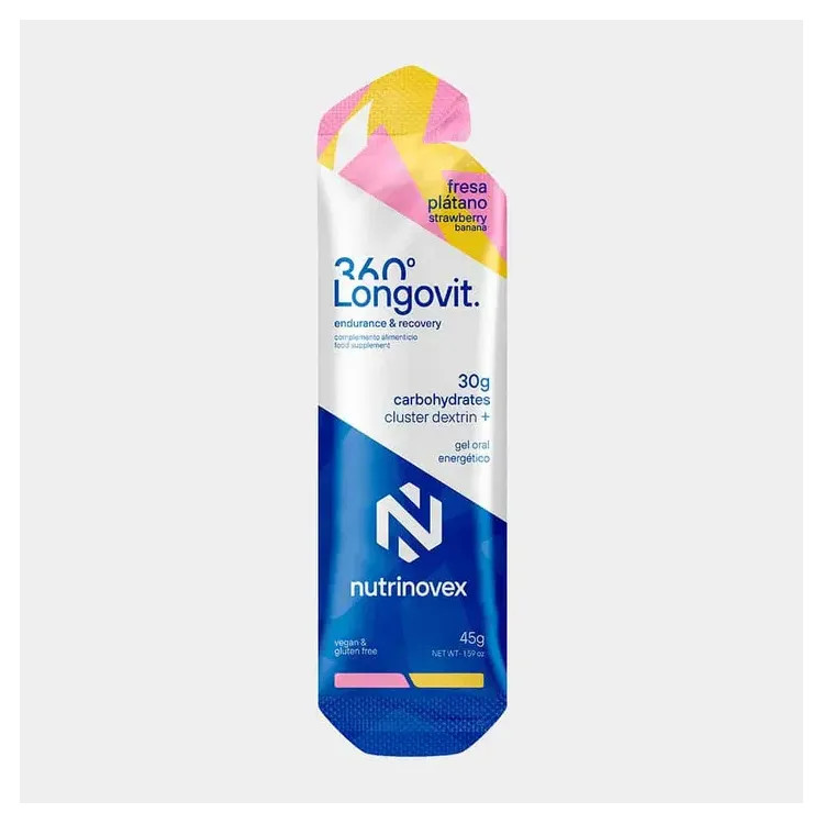 NUTRINOVEX LONGOVIT 360 30g FRESA PLÁTANO VISTA FRONTAL,ARISTARUN