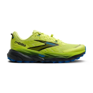 BROOKS CASCADIA 19 ZAPATILLA TRAIL HOMBRE AMARILLO VISTA EXTERIOR,ARISTARUN