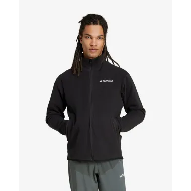 ADIDAS TERREX FORRO POLAR MULTI ESSENTIALS FLEECE NEGRO VISTA FRONTAL,ARISTARUN
