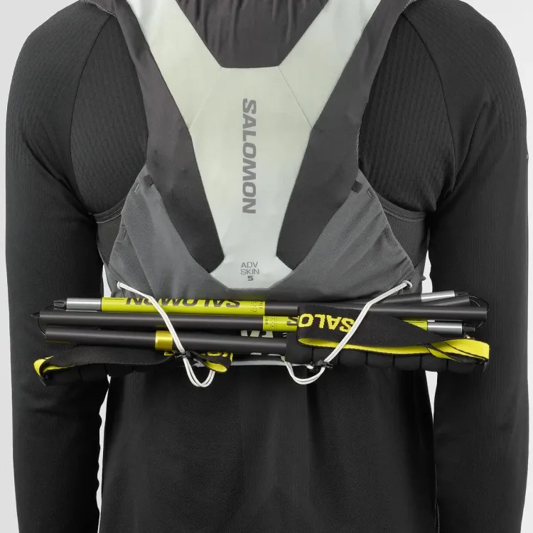 SALOMON ADV SKIN 5 CHALECO TRAIL RUNNING VISTA PORTABASTONES,ARISTARUN