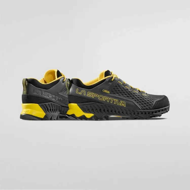LA SPORTIVA SPIRE GTX BLACK/BAMBOO HOMBRE VISTA AMBAS EXTERIOR, ARISTARUN