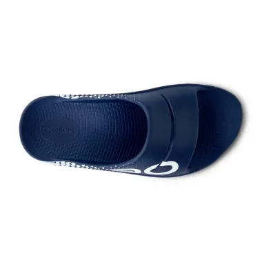 OOFOS OOAHH SPORT SANDALIA DE RECUPERACION MATRIX NAVY UNISEX VISTA SUPERIOR, ARISTARUN