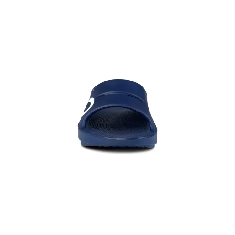 OOFOS OOAHH SPORT SANDALIA DE RECUPERACION MATRIX NAVY UNISEX VISTA DELANTERA, ARISTARUN