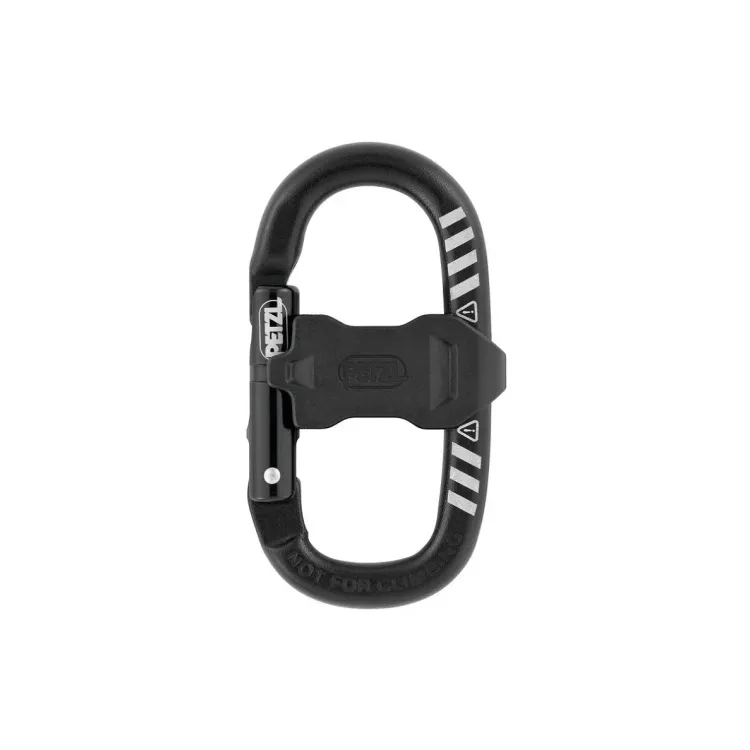 PETZL MINO MOSQUETON AUXILIAR VISTA CON UN ACCESORIO FRONTAL, ARISTARUN
