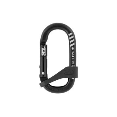 PETZL MINO MOSQUETON AUXILIAR VISTA CON UN ACCESORIO ABAJO, ARISTARUN