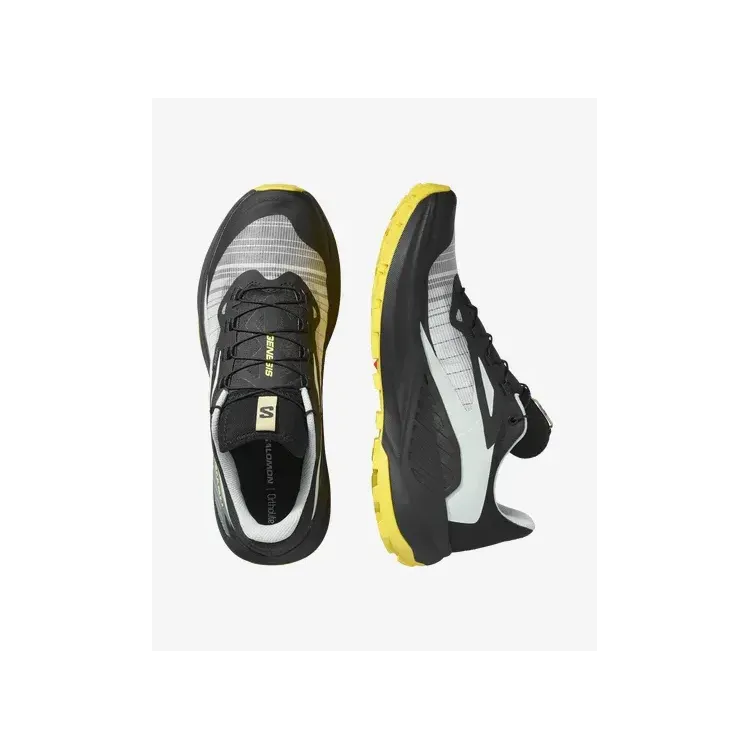 SALOMON GENESIS ZAPATILLA TRAIL RUNNING NEGRO AMARILLO HOMBRE, VISTA PAREJA,ARISTARUN
