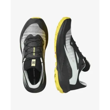 SALOMON GENESIS ZAPATILLA TRAIL RUNNING NEGRO AMARILLO HOMBRE, VISTA PAREJA,ARISTARUN