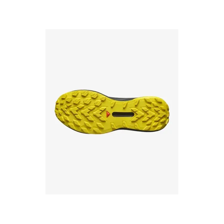 SALOMON GENESIS ZAPATILLA TRAIL RUNNING NEGRO AMARILLO HOMBRE, VISTA SUELA,ARISTARUN