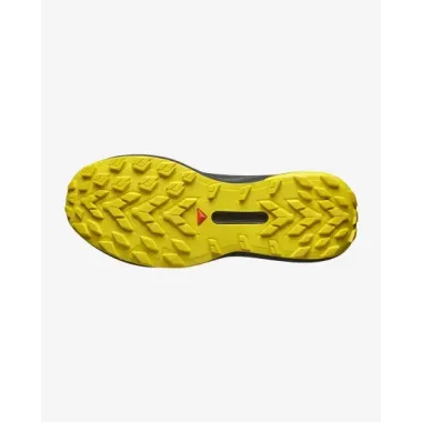 SALOMON GENESIS ZAPATILLA TRAIL RUNNING NEGRO AMARILLO HOMBRE, VISTA SUELA,ARISTARUN