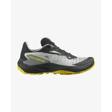 SALOMON GENESIS ZAPATILLA TRAIL RUNNING NEGRO AMARILLO HOMBRE, VISTA PORTADA,ARISTARUN