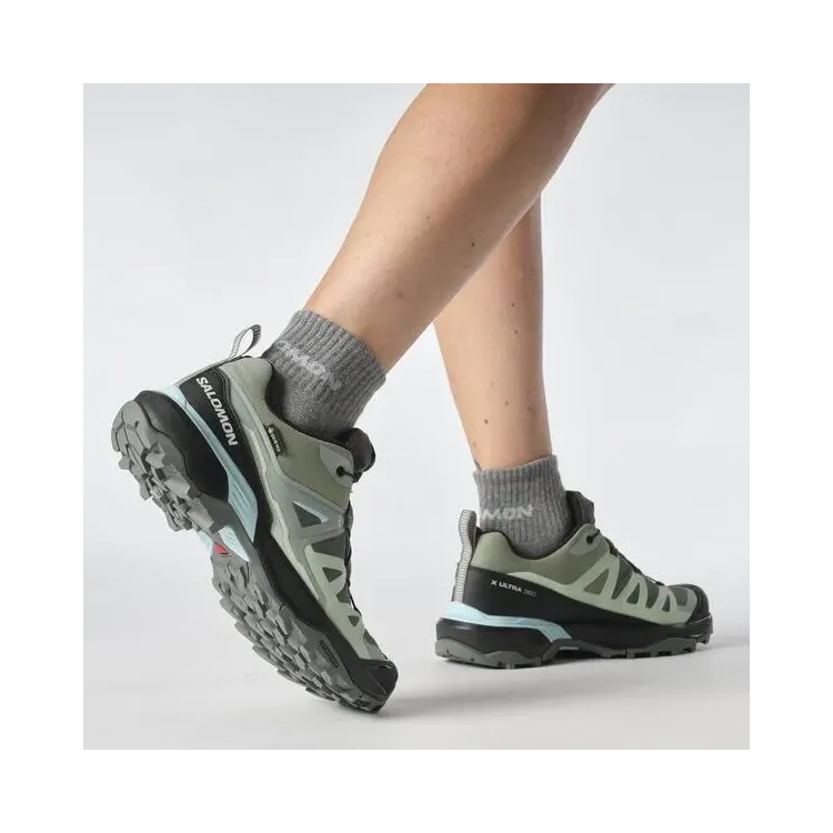 SALOMON X ULTRA 360 GORE-TEX ZAPATILLAS TREKKING MUJER VISTA ANTERIOR,ARISTARUN