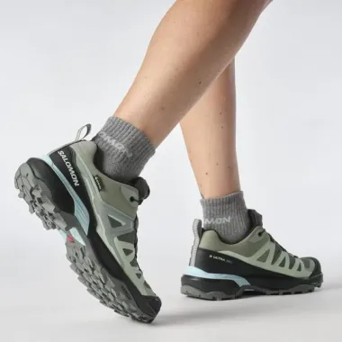 SALOMON X ULTRA 360 GORE-TEX ZAPATILLAS TREKKING MUJER VISTA ANTERIOR,ARISTARUN