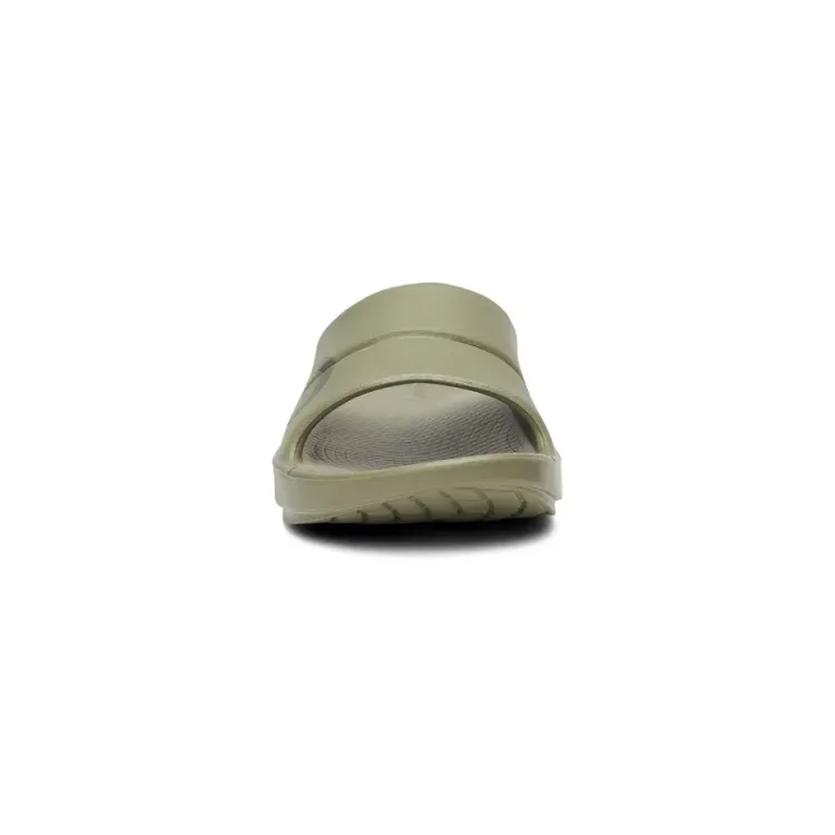 OOFOS OOAHH SPORT SANDALIA DE RECUPERACION VERDE UNISEX VISTA DELANTERA,ARISTARUN