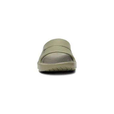 OOFOS OOAHH SPORT SANDALIA DE RECUPERACION VERDE UNISEX VISTA DELANTERA,ARISTARUN