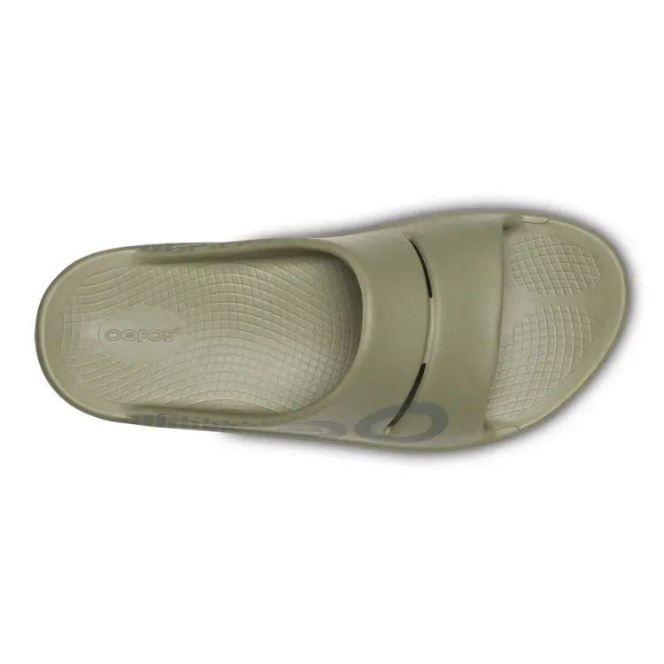 OOFOS OOAHH SPORT SANDALIA DE RECUPERACION VERDE UNISEX VISTA SUPERIOR,ARISTARUN