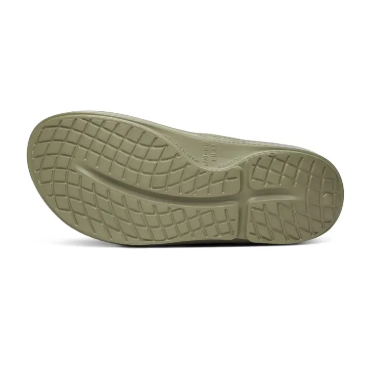 OOFOS OOAHH SPORT SANDALIA DE RECUPERACION VERDE UNISEX VISTA SUELA,ARISTARUN