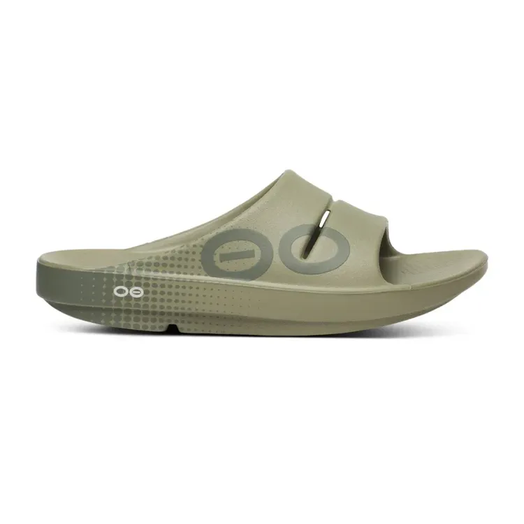 OOFOS OOAHH SPORT SANDALIA DE RECUPERACION VERDE UNISEX VISTA EXTERIOR,ARISTARUN