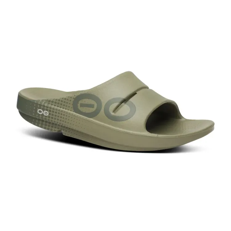 OOFOS OOAHH SPORT SANDALIA DE RECUPERACION VERDE UNISEX VISTA PORTADA,ARISTARUN