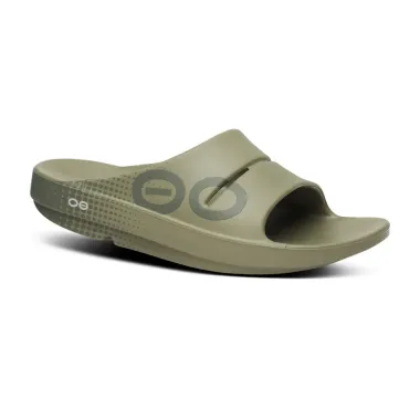 OOFOS OOAHH SPORT SANDALIA DE RECUPERACION VERDE UNISEX VISTA PORTADA,ARISTARUN
