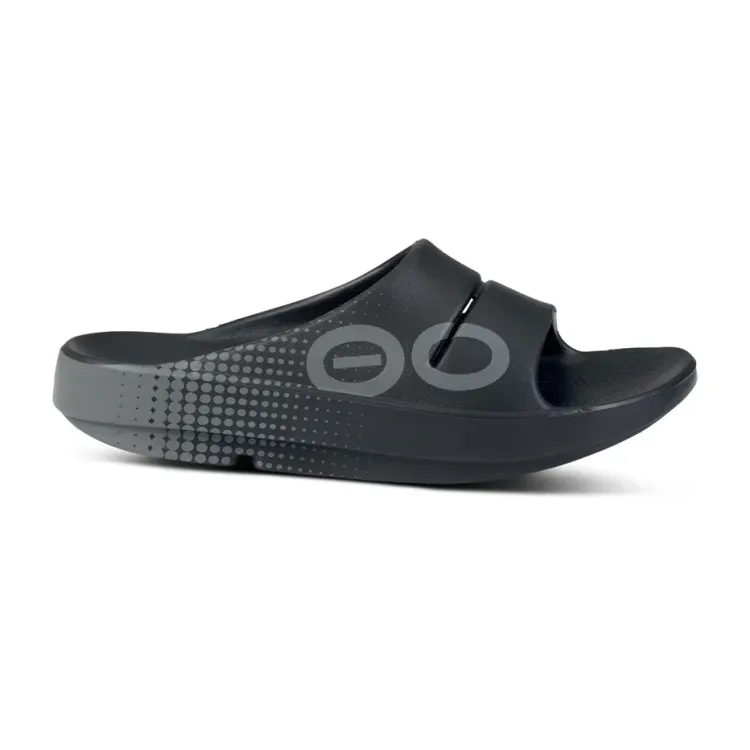 OOFOS OOAHH SPORT SANDALIA DE RECUPERACION NEGRO UNISEX VISTA EXTERIOR,ARISTARUN
