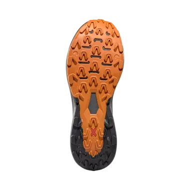 LA SPORTIVA PRODIGIO ZAPATILLAS TRAIL HOMBRE GRIS NARANJA VISTA SUELA,ARISTARUN