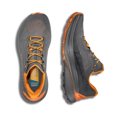 LA SPORTIVA PRODIGIO ZAPATILLAS TRAIL HOMBRE GRIS NARANJA VISTA PAREJA,ARISTARUN