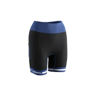 LURBEL SPIRIT FLUX NEGRO AZUL MALLA CORTA MUJER VISTA FRONTAL,ARISTARUN