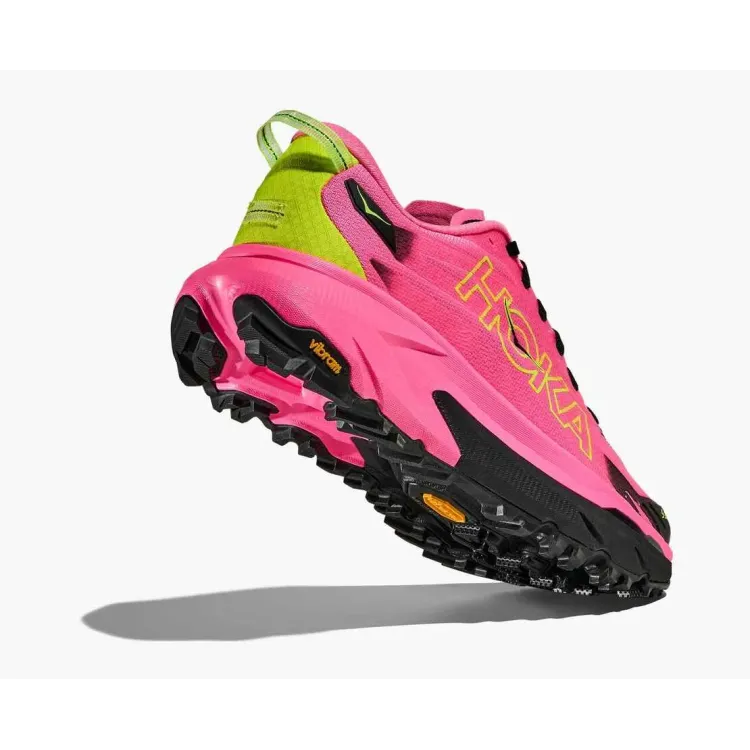 HOKA MAFATE 5 ROSA ZAPATILLA TRAIL RUNNING MUJER VISTA ANTERIOR,ARISTARUN