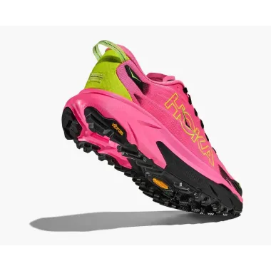 HOKA MAFATE 5 ROSA ZAPATILLA TRAIL RUNNING MUJER VISTA ANTERIOR,ARISTARUN