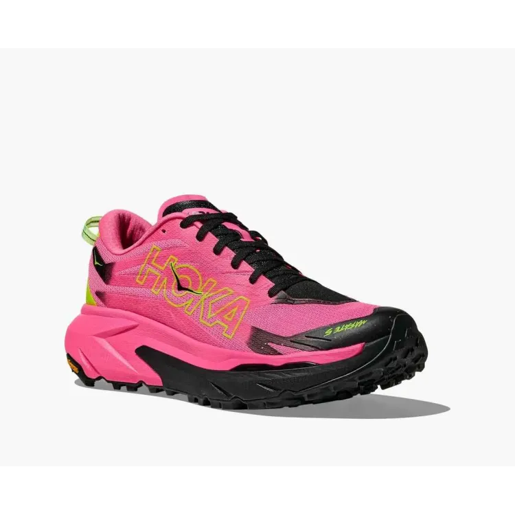 HOKA MAFATE 5 ROSA ZAPATILLA TRAIL RUNNING MUJER VISTA FRONTAL,ARISTARUN